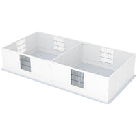 HKM-0235837 Dog Whelping Box with Washable Pad and Adjustable Door for Large Breeds – 96" x 47" x 19"