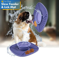 HKM-0236349 Non-Slip Slow Feeder Puzzle Bowl for Small and Medium Dogs and Cats