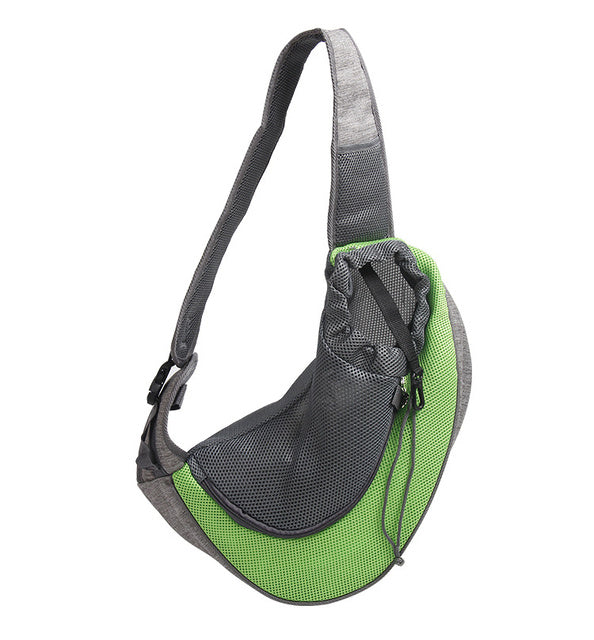HKM-0237629 Outdoor Travel Mesh Pet Carrier Sling Bag for Small Dogs and Cats, Single Shoulder Tote