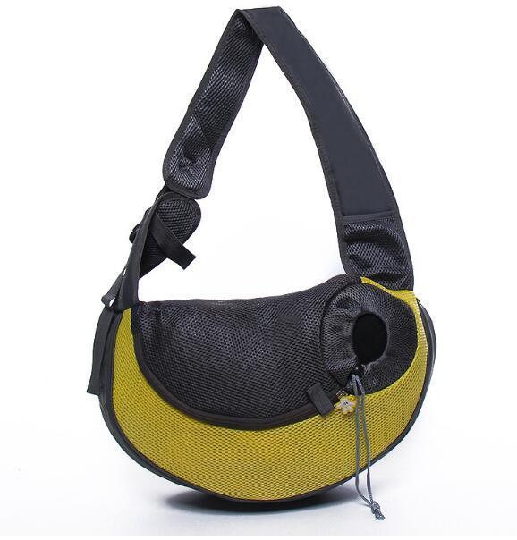 HKM-0237629 Outdoor Travel Mesh Pet Carrier Sling Bag for Small Dogs and Cats, Single Shoulder Tote