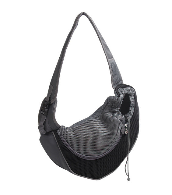 HKM-0237629 Outdoor Travel Mesh Pet Carrier Sling Bag for Small Dogs and Cats, Single Shoulder Tote
