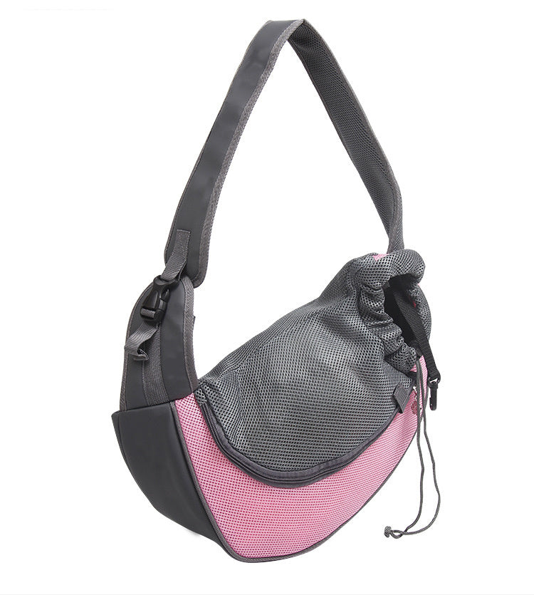HKM-0237629 Outdoor Travel Mesh Pet Carrier Sling Bag for Small Dogs and Cats, Single Shoulder Tote
