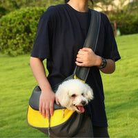 HKM-0237629 Outdoor Travel Mesh Pet Carrier Sling Bag for Small Dogs and Cats, Single Shoulder Tote
