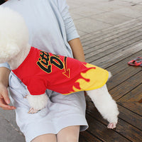 HKM-0238525 Colorful Cartoon Print Dog T-Shirts for Spring and Summer - Fun Pet Costumes Available