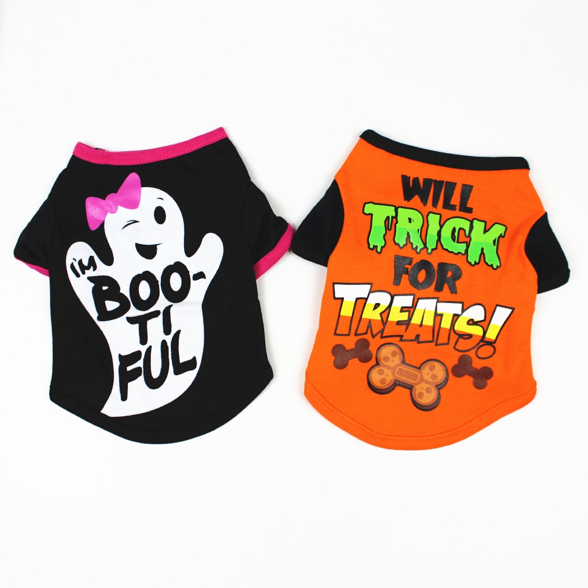 HKM-0238525 Colorful Cartoon Print Dog T-Shirts for Spring and Summer - Fun Pet Costumes Available