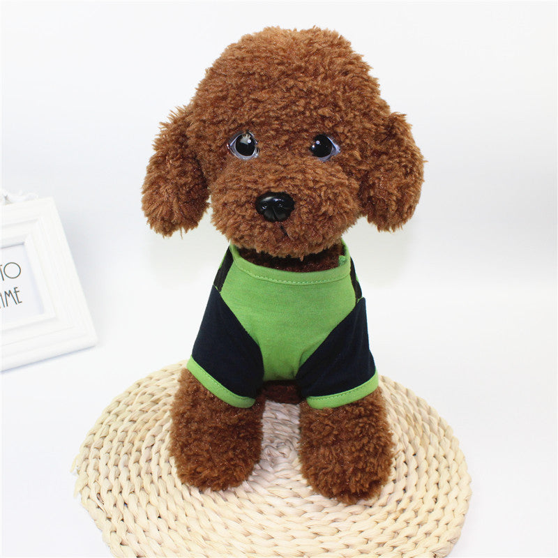 HKM-0238525 Colorful Cartoon Print Dog T-Shirts for Spring and Summer - Fun Pet Costumes Available