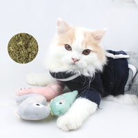 HKM-0238781 Plush Cat Toy Collection: Pink Snake, Gray Dinosaur, Green Fish - Soft and Adorable Designs