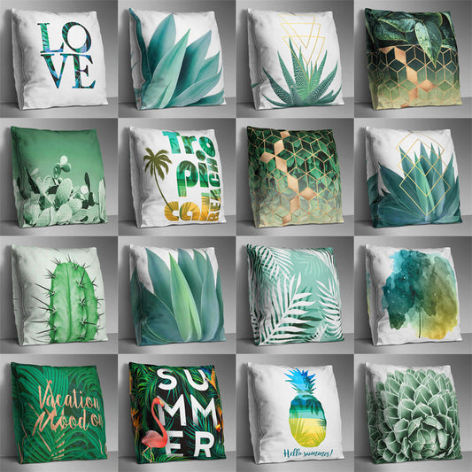 HKM-023891 Double-Sided Printed Cushion Cover 45x45cm with Manual Sewing Error Allowance