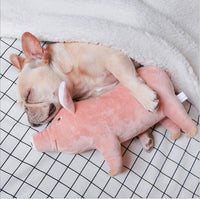 HKM-0239805 Pink Plush Pig Sleeping Companion Toy for Dogs