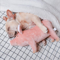 HKM-0239805 Pink Plush Pig Sleeping Companion Toy for Dogs