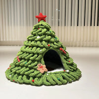 HKM-0240189 Handmade Felt Indoor Cat House - Enclosed Cone Design, 50cm Diameter, for Cats Under 12lbs