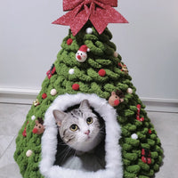 HKM-0240189 Handmade Felt Indoor Cat House - Enclosed Cone Design, 50cm Diameter, for Cats Under 12lbs