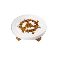 HKM-0240317 Ceramic Slow Feed Pet Bowl for Healthy Eating - Ideal for Cats and Small Dogs