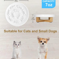 HKM-0240317 Ceramic Slow Feed Pet Bowl for Healthy Eating - Ideal for Cats and Small Dogs