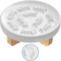 HKM-0240317 Ceramic Slow Feed Pet Bowl for Healthy Eating - Ideal for Cats and Small Dogs