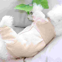HKM-0240701 Cozy Beige Bear Coral Fleece Winter Wrap for Small Dogs