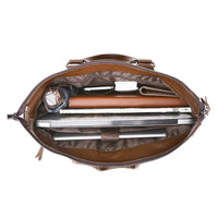 HKM-024211 Professional PU Leather Laptop Messenger Bag for Men - Versatile Business Shoulder Briefcase