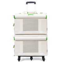 HKM-0242365 Portable Double-Deck Cat Backpack Luggage Bag in Solid Color Nylon