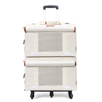 HKM-0242365 Portable Double-Deck Cat Backpack Luggage Bag in Solid Color Nylon