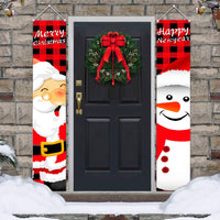 HKM-024275 Christmas Door Curtain with Santa Claus Pattern for Holiday Decor - Polyester, 180CM x 30CM