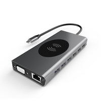 HKM-024339 Compact Type-C Notebook Hub Docking Station with 4K HDMI, 87W PD Charging, 7 Ports & Card Reader