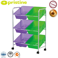 HKM-024403 Kids Toy Storage Bin Organizer - Durable Iron Design for Home Organisation