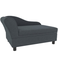 HKM-0244541 Cozy Dark Gray Pet Sofa Bed with Storage for Cats and Small Dogs
