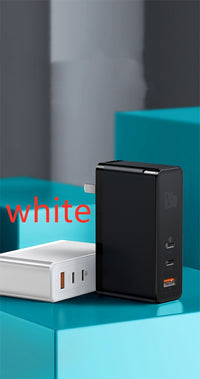 HKM-024531 GaN Mini Fast Charger with USB A Output and Dual Fast Charging Cables