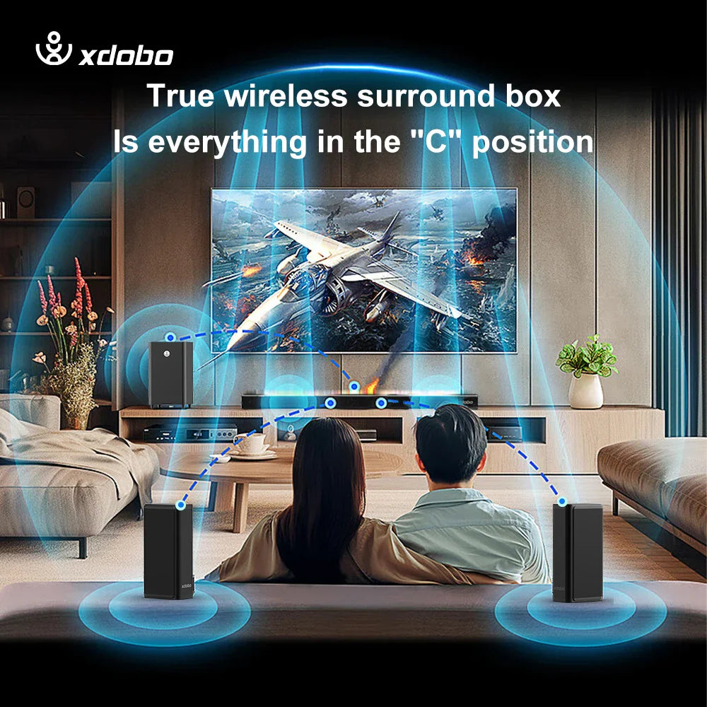 HKM-024659 500W Wireless Bluetooth Soundbar with Subwoofer and Multiple Connections for Home Audio System