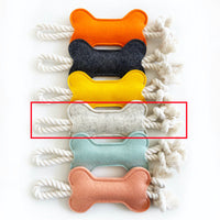 HKM-0246717 Knot Pet Toy in Bone Shape - Durable Felt for Chewing and Dental Health
