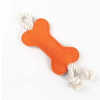 HKM-0246717 Knot Pet Toy in Bone Shape - Durable Felt for Chewing and Dental Health