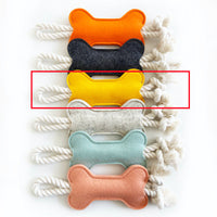 HKM-0246717 Knot Pet Toy in Bone Shape - Durable Felt for Chewing and Dental Health