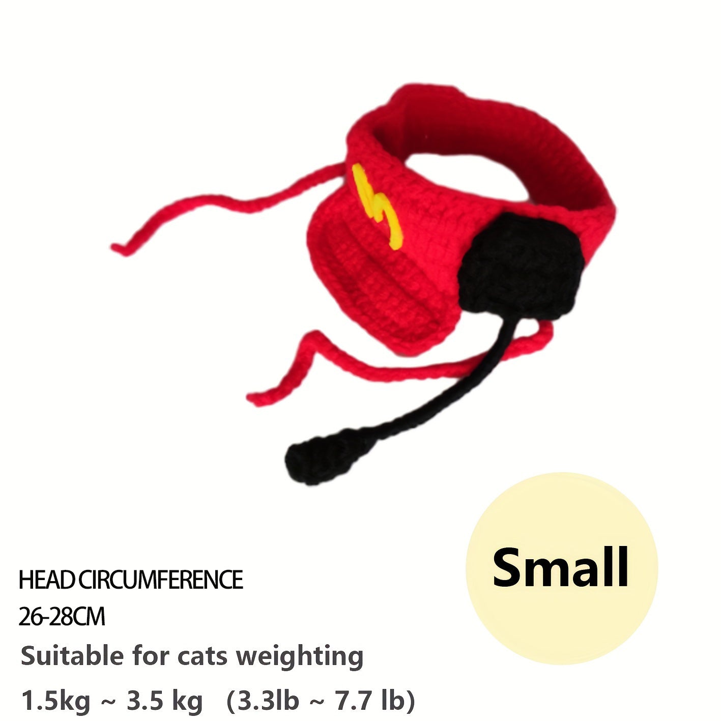 HKM-0249149 Handmade Cotton Knitted Chef Hat and Sweater Set for Small to Medium Cats and Dogs