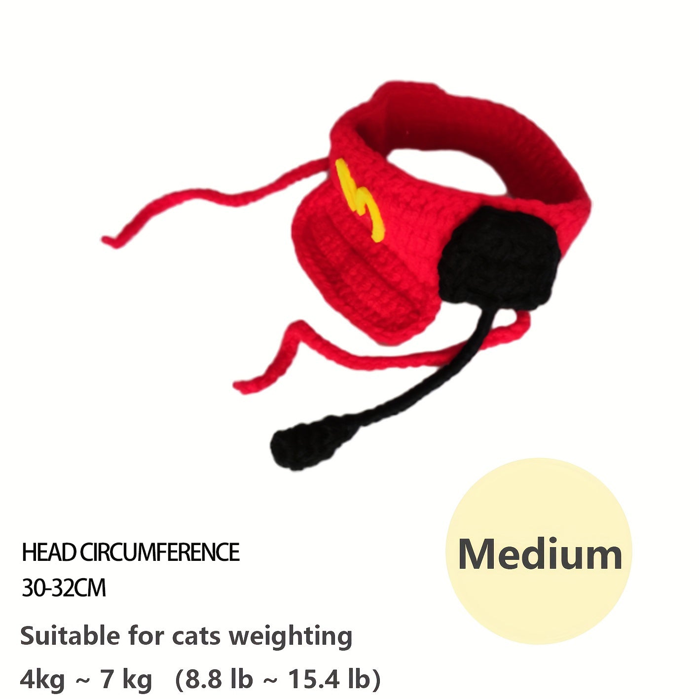 HKM-0249149 Handmade Cotton Knitted Chef Hat and Sweater Set for Small to Medium Cats and Dogs