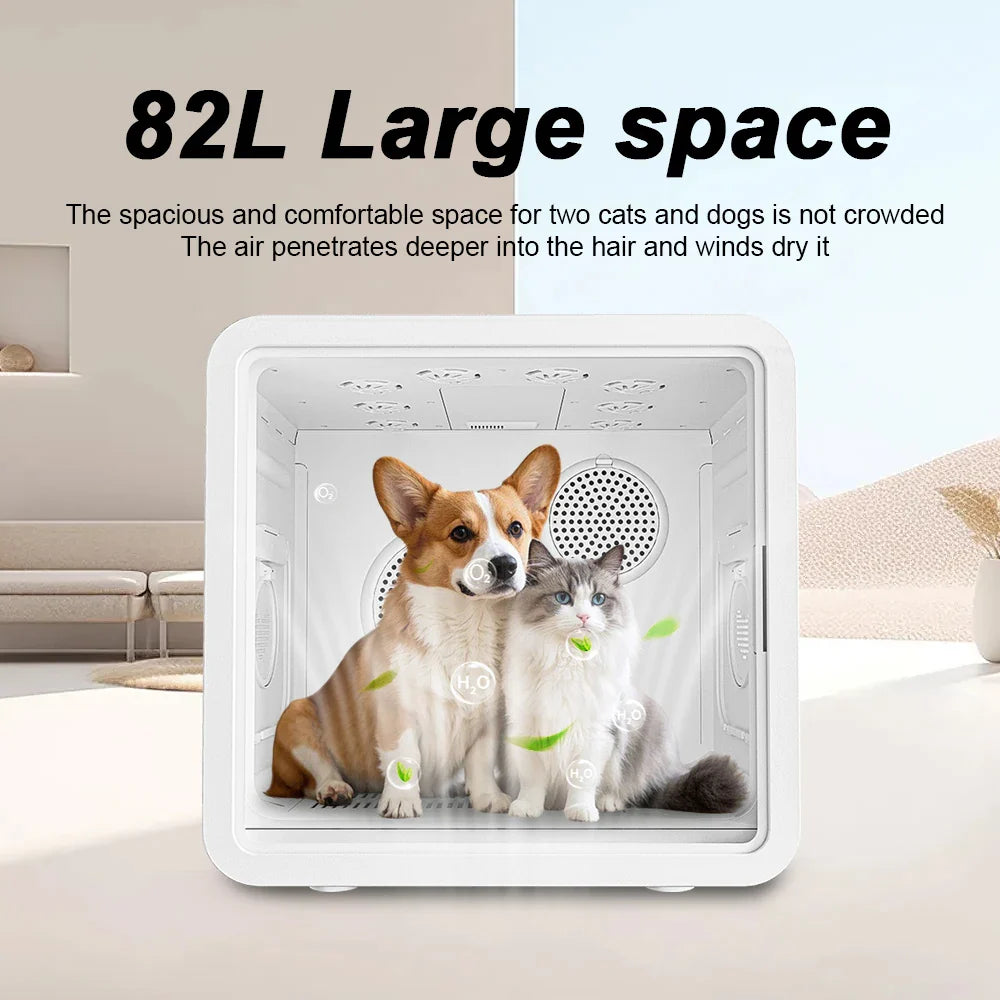 HKM-024915 Pet Dryer Box for Small Cats and Dogs - ABS Material with 360 Degree Temperature Control