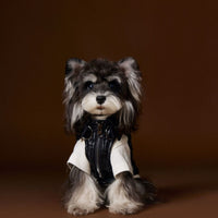HKM-024979 Sleeveless Leather Cargo Pocket Vest for Pets, Stylish & Comfortable, Available in Multiple Sizes