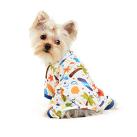 HKM-0250301 Light Green Cartoon Pet Print Jumpsuit for Small to Extra Large Pets
