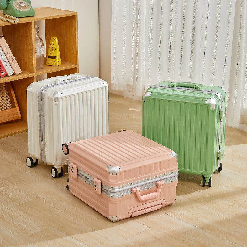 HKM-025043 Aluminium Frame 18 Inch Cabin Luggage Suitcase for Travel