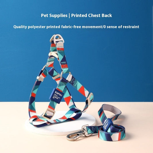HKM-0251453 Pet Supplies Adjustable Dog Vest with Traction Rope ¨C Available in Blue, Pink, Green