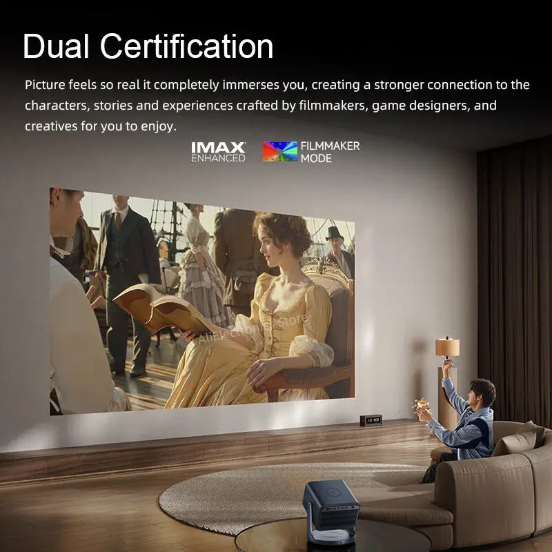 HKM-025171 4K UHD Triple Color Laser Projector for Home Theatre - 3840x2160 Resolution, 3D Capable