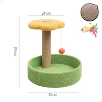 HKM-0251837 Cat Scratcher with Sisal Winding and Stable Solid Wood Base - Multiple Designs Available