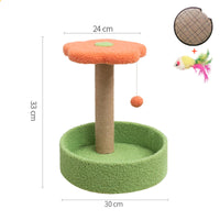 HKM-0251837 Cat Scratcher with Sisal Winding and Stable Solid Wood Base - Multiple Designs Available