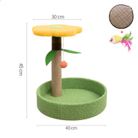 HKM-0251837 Cat Scratcher with Sisal Winding and Stable Solid Wood Base - Multiple Designs Available