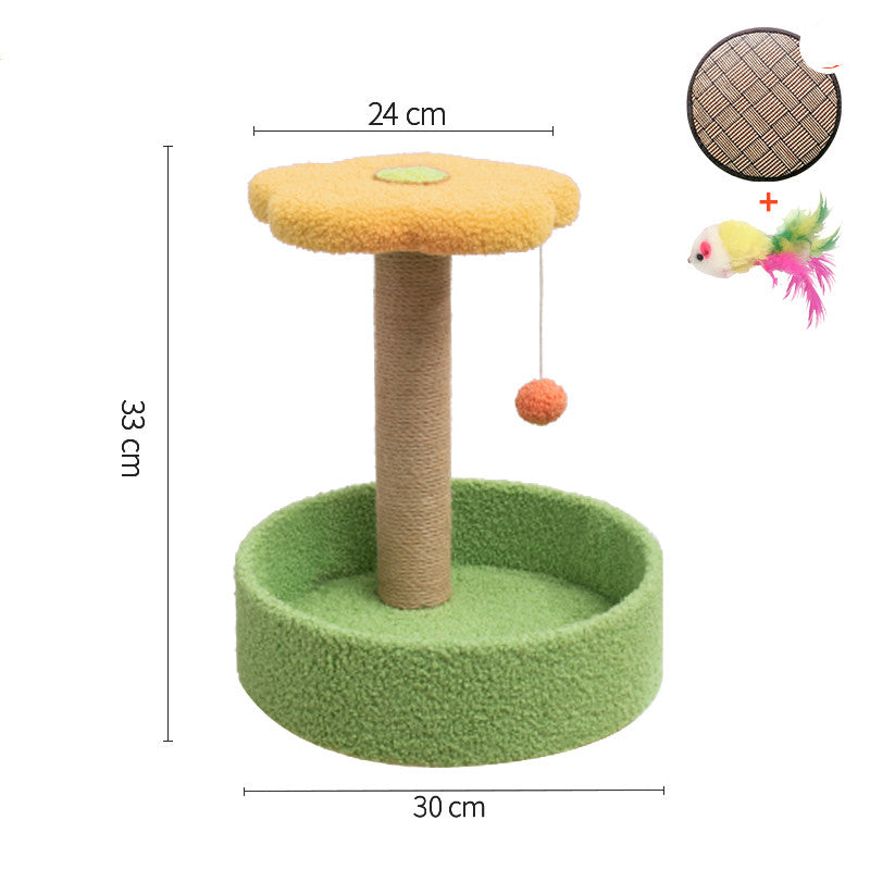 HKM-0251837 Cat Scratcher with Sisal Winding and Stable Solid Wood Base - Multiple Designs Available