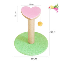 HKM-0251837 Cat Scratcher with Sisal Winding and Stable Solid Wood Base - Multiple Designs Available