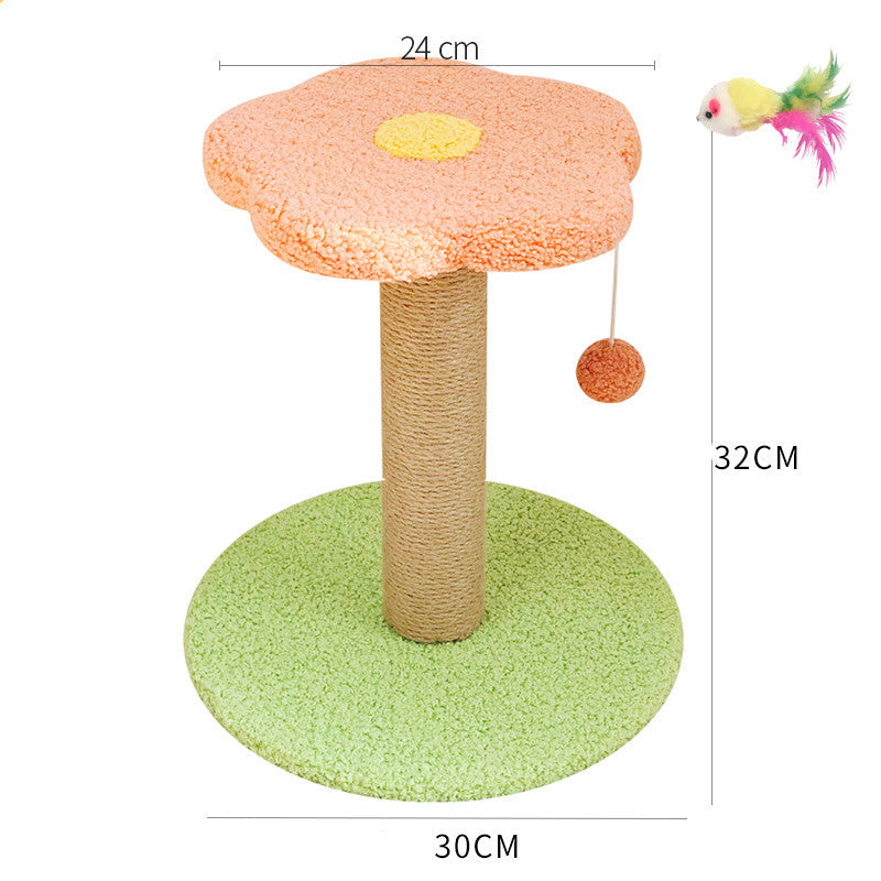 HKM-0251837 Cat Scratcher with Sisal Winding and Stable Solid Wood Base - Multiple Designs Available