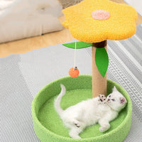HKM-0251837 Cat Scratcher with Sisal Winding and Stable Solid Wood Base - Multiple Designs Available