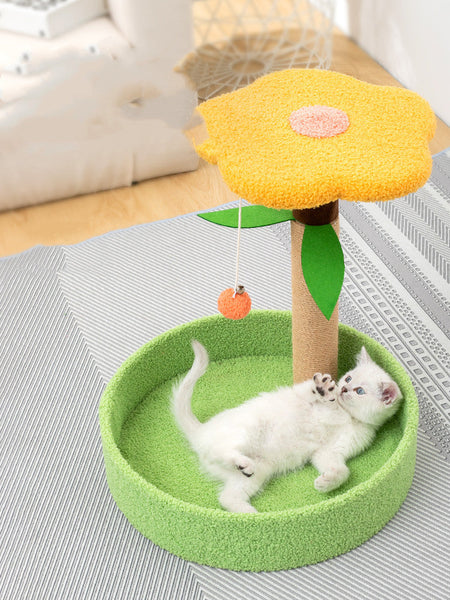 HKM-0251837 Cat Scratcher with Sisal Winding and Stable Solid Wood Base - Multiple Designs Available
