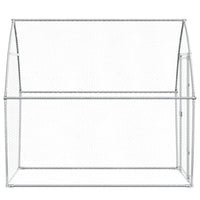 HKM-0253245 Spacious Silver Galvanized Chicken Coop with Secure Locking Door – Ideal for Chickens and Small Animals
