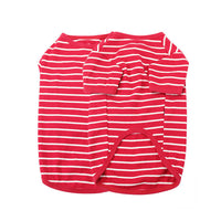 HKM-0254013 Cotton Pet Clothing for Small Dogs, Black and White Stripes, Red and White Stripes, Sizes S-3XL